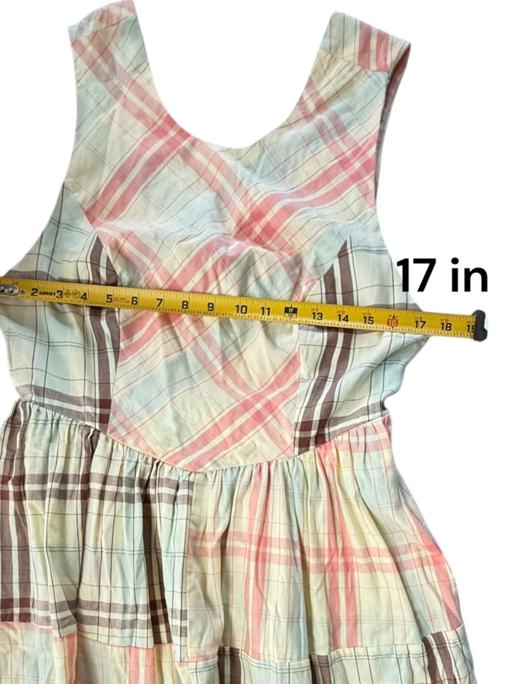 Anthropologie LyreBird Women Plaid Nap Mini Dress Open Back Size M NWT - Picture 13 of 13